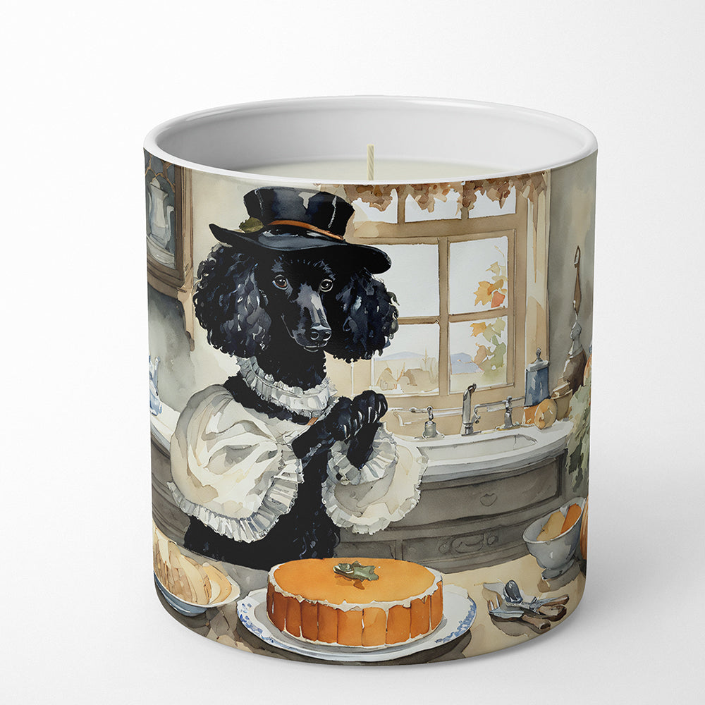 Poodle Fall Kitchen Pumpkins Decorative Soy Candle Nature Soy Wax Essential Oil Home Decor Ideal for Bedroom Kitchen Bath Office Gift, 10 oz