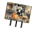 Poodle Fall Kitchen Pumpkins Leash or Key Holder Wall Hooks, Coat Rack Wall Mount, for Hanging Keys, Towels, Aprons, Leashes