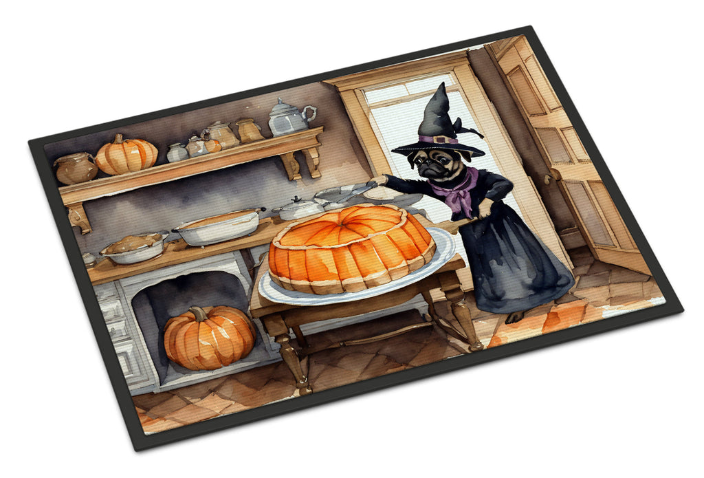 Pug Fall Kitchen Pumpkins Doormat Indoor Outdoor 18H X 27W Front Door Mat Rugs for Entryway, Non Slip Washable