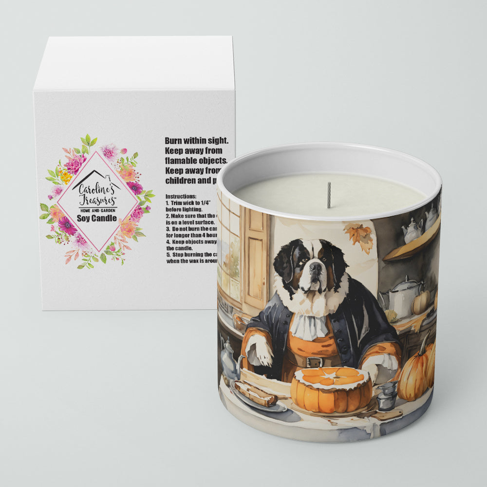 Saint Bernard Fall Kitchen Pumpkins Decorative Soy Candle Nature Soy Wax Essential Oil Home Decor Ideal for Bedroom Kitchen Bath Office Gift, 10 oz