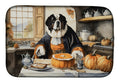 Saint Bernard Fall Kitchen Pumpkins Dish Drying Mat Absorbent Dish Drying Mat Pad for Kitchen Counter Dish Drainer Mat for Countertop, 14 x 21", Multicolor