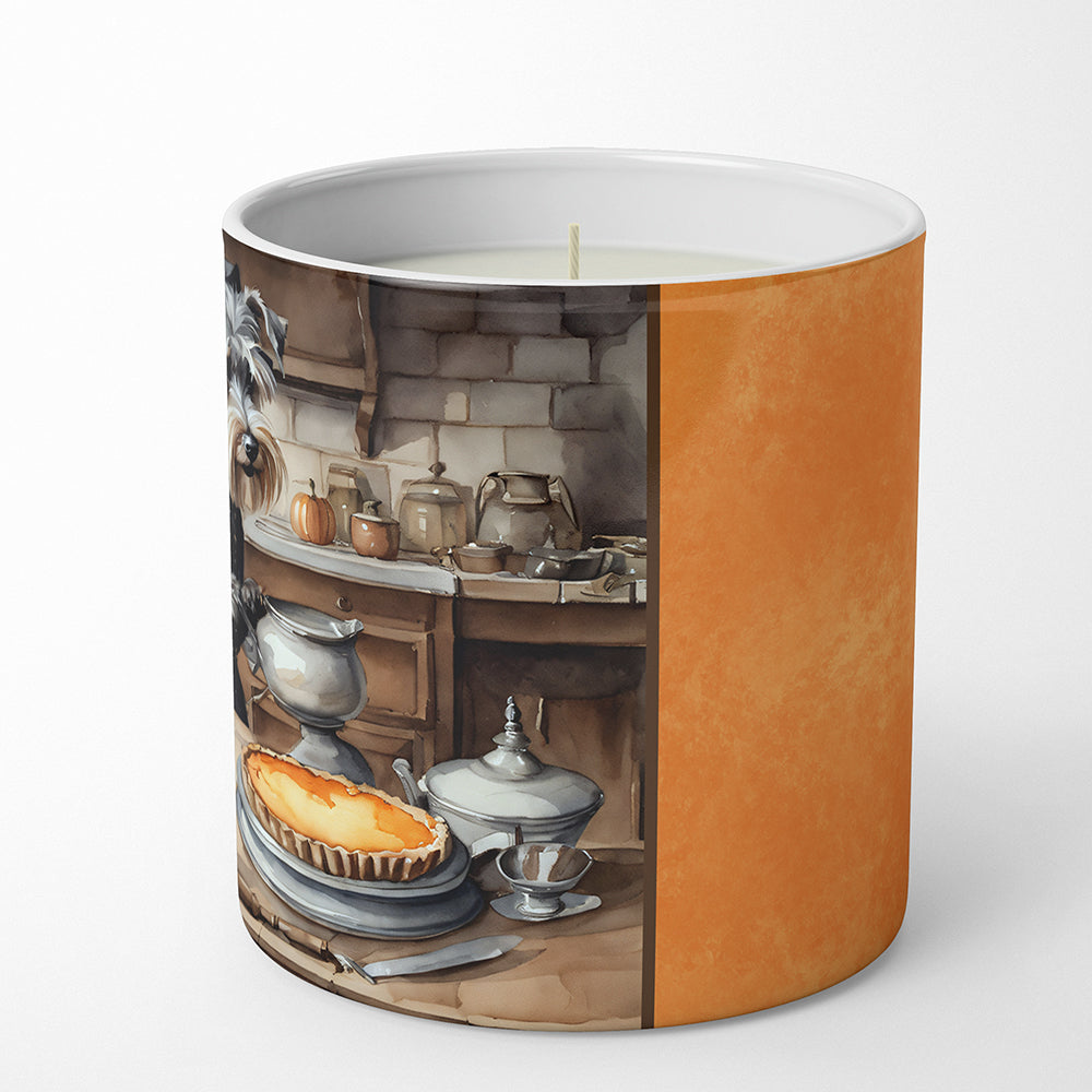 Schnauzer Fall Kitchen Pumpkins Decorative Soy Candle Nature Soy Wax Essential Oil Home Decor Ideal for Bedroom Kitchen Bath Office Gift, 10 oz