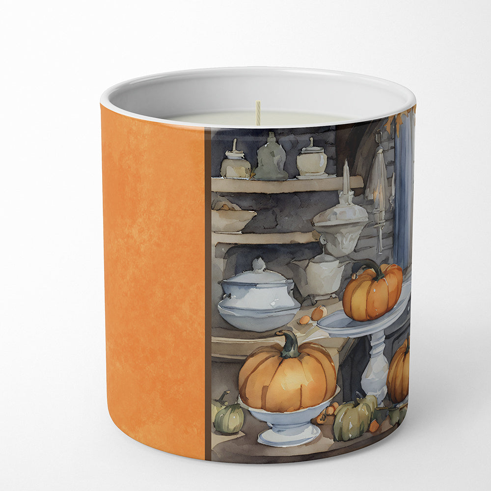 Schnauzer Fall Kitchen Pumpkins Decorative Soy Candle Nature Soy Wax Essential Oil Home Decor Ideal for Bedroom Kitchen Bath Office Gift, 10 oz