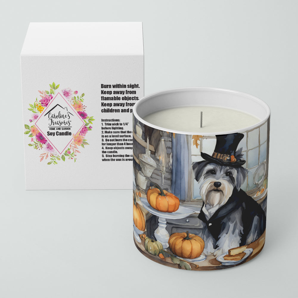 Schnauzer Fall Kitchen Pumpkins Decorative Soy Candle Nature Soy Wax Essential Oil Home Decor Ideal for Bedroom Kitchen Bath Office Gift, 10 oz