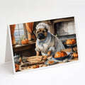 Shar Pei Fall Kitchen Pumpkins Greeting Cards Pack of 8 Blank Cards with Envelopes Whimsical A7 Size 5x7