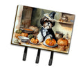 Shih Tzu Fall Kitchen Pumpkins Leash or Key Holder Wall Hooks, Coat Rack Wall Mount, for Hanging Keys, Towels, Aprons, Leashes