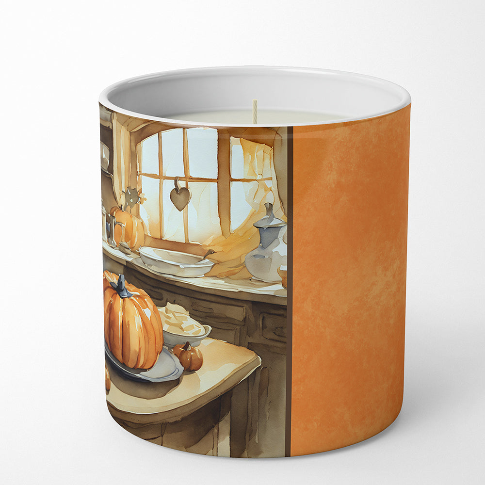 Silky Terrier Fall Kitchen Pumpkins Decorative Soy Candle Nature Soy Wax Essential Oil Home Decor Ideal for Bedroom Kitchen Bath Office Gift, 10 oz