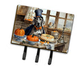 Weimaraner Fall Kitchen Pumpkins Leash or Key Holder Wall Hooks, Coat Rack Wall Mount, for Hanging Keys, Towels, Aprons, Leashes