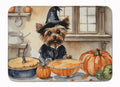 Yorkie Fall Kitchen Pumpkins Memory Foam Kitchen Mat Machine Washable Anti-Fatigue Cushion Comfort Bath or Kitchen Rug