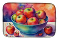 Colorful Apples Dish Drying Mat Absorbent Dish Drying Mat Pad for Kitchen Counter Dish Drainer Mat for Countertop, 14 x 21", Multicolor