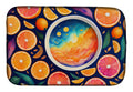 Colorful Oranges Dish Drying Mat Absorbent Dish Drying Mat Pad for Kitchen Counter Dish Drainer Mat for Countertop, 14 x 21", Multicolor