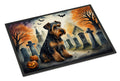 Airedale Terrier Spooky Halloween Doormat Indoor Outdoor 18H X 27W Front Door Mat Rugs for Entryway, Non Slip Washable