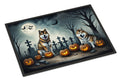 Akita Spooky Halloween Doormat Indoor Outdoor 24H X 36W Front Door Mat Rugs for Entryway, Non Slip Washable Low Pile,