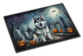 Alaskan Malamute Spooky Halloween Doormat Indoor Outdoor 24H X 36W Front Door Mat Rugs for Entryway, Non Slip Washable Low Pile,