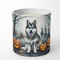 Alaskan Malamute Spooky Halloween Decorative Soy Candle Nature Soy Wax Essential Oil Home Decor Ideal for Bedroom Kitchen Bath Office Gift, 10 oz