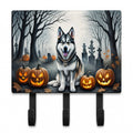 Alaskan Malamute Spooky Halloween Leash or Key Holder Wall Hooks, Coat Rack Wall Mount, for Hanging Keys, Towels, Aprons, Leashes