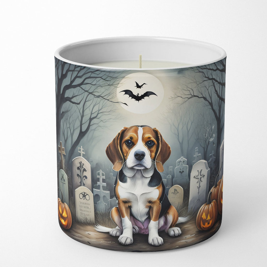 Beagle Spooky Halloween Decorative Soy Candle Nature Soy Wax Essential Oil Home Decor Ideal for Bedroom Kitchen Bath Office Gift, 10 oz