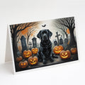 Black Labrador Retriever Spooky Halloween Greeting Cards Pack of 8 Blank Cards with Envelopes Whimsical A7 Size 5x7