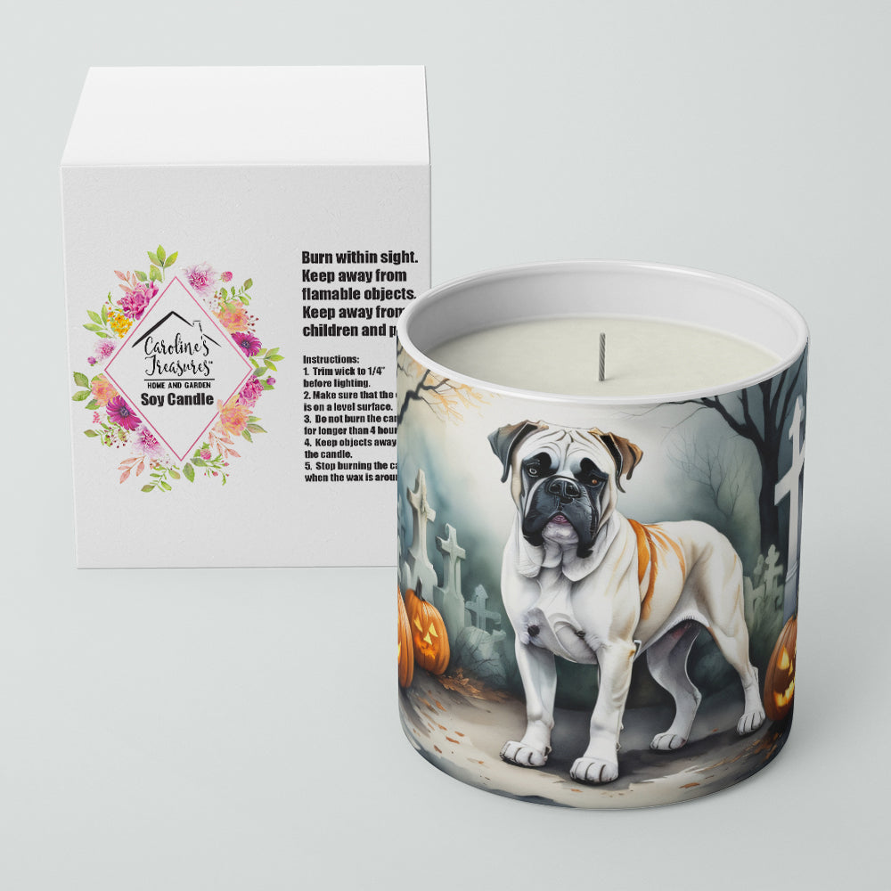 Boxer Spooky Halloween Decorative Soy Candle Nature Soy Wax Essential Oil Home Decor Ideal for Bedroom Kitchen Bath Office Gift, 10 oz