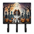 Cavalier Spaniel Spooky Halloween Leash or Key Holder Wall Hooks, Coat Rack Wall Mount, for Hanging Keys, Towels, Aprons, Leashes
