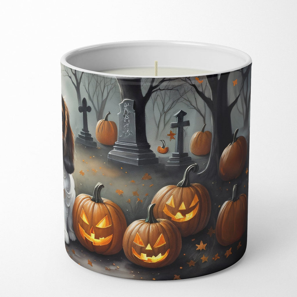 Cavalier Spaniel Spooky Halloween Decorative Soy Candle Nature Soy Wax Essential Oil Home Decor Ideal for Bedroom Kitchen Bath Office Gift, 10 oz