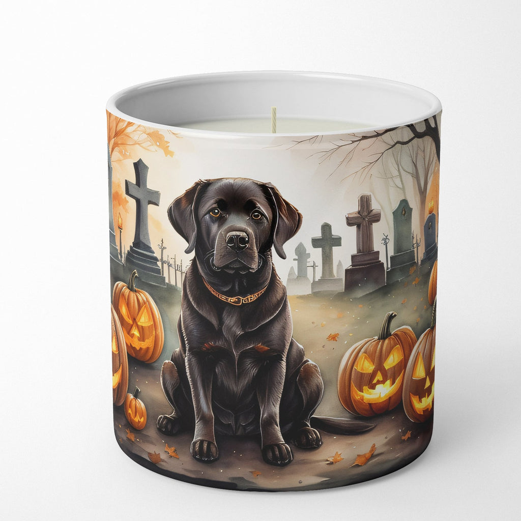 Chocolate Labrador Retriever Spooky Halloween Decorative Soy Candle Nature Soy Wax Essential Oil Home Decor Ideal for Bedroom Kitchen Bath Office Gift, 10 oz