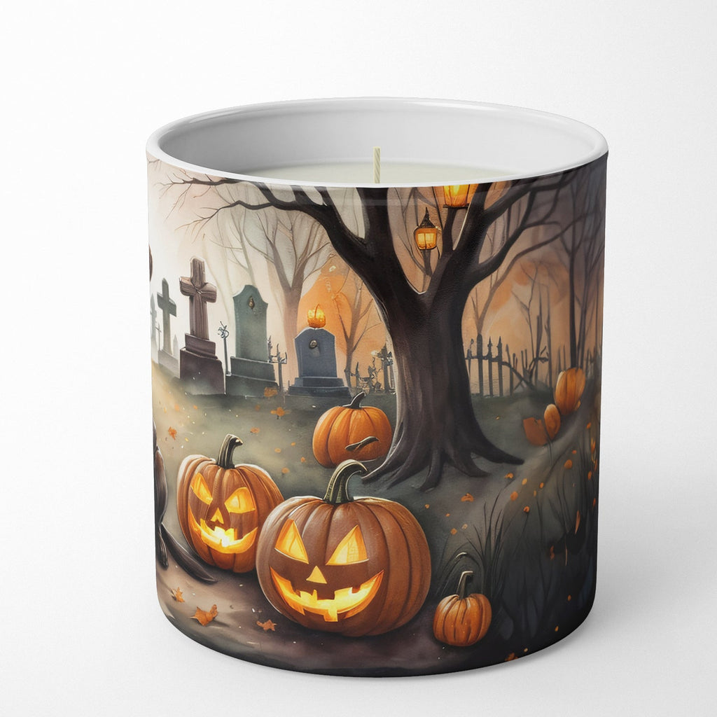 Chocolate Labrador Retriever Spooky Halloween Decorative Soy Candle Nature Soy Wax Essential Oil Home Decor Ideal for Bedroom Kitchen Bath Office Gift, 10 oz