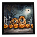 Chow Chow Spooky Halloween Framed Metal Print Bathroom, Kitchen, Office, Home Decor Wall Art Ready to Hang, Square, 8X8