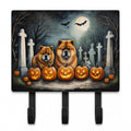 Chow Chow Spooky Halloween Leash or Key Holder Wall Hooks, Coat Rack Wall Mount, for Hanging Keys, Towels, Aprons, Leashes