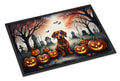 Dachshund Spooky Halloween Doormat Indoor Outdoor 24H X 36W Front Door Mat Rugs for Entryway, Non Slip Washable Low Pile,