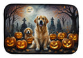 Golden Retriever Spooky Halloween Dish Drying Mat Absorbent Dish Drying Mat Pad for Kitchen Counter Dish Drainer Mat for Countertop, 14 x 21", Multicolor