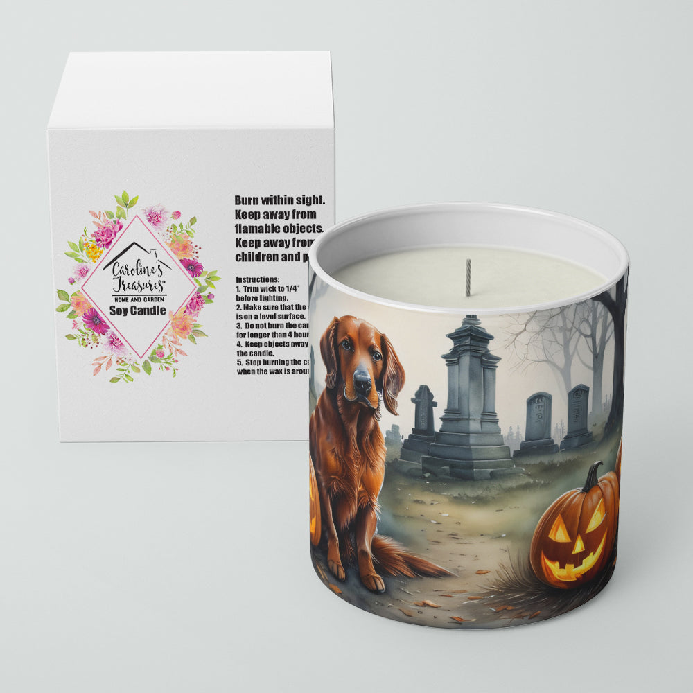 Irish Setter Spooky Halloween Decorative Soy Candle Nature Soy Wax Essential Oil Home Decor Ideal for Bedroom Kitchen Bath Office Gift, 10 oz