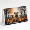 Norfolk Terrier Spooky Halloween Greeting Cards Pack of 8 Blank Cards with Envelopes Whimsical A7 Size 5x7