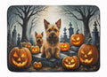Norwich Terrier Spooky Halloween Memory Foam Kitchen Mat Machine Washable Anti-Fatigue Cushion Comfort Bath or Kitchen Rug