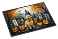 Yellow Labrador Retriever Spooky Halloween Doormat Indoor Outdoor 24H X 36W Front Door Mat Rugs for Entryway, Non Slip Washable Low Pile,