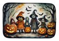 Trick or Treaters Spooky Halloween Dish Drying Mat Absorbent Dish Drying Mat Pad for Kitchen Counter Dish Drainer Mat for Countertop, 14 x 21", Multicolor
