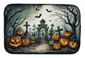 Graveyard Spooky Halloween Dish Drying Mat Absorbent Dish Drying Mat Pad for Kitchen Counter Dish Drainer Mat for Countertop, 14 x 21", Multicolor