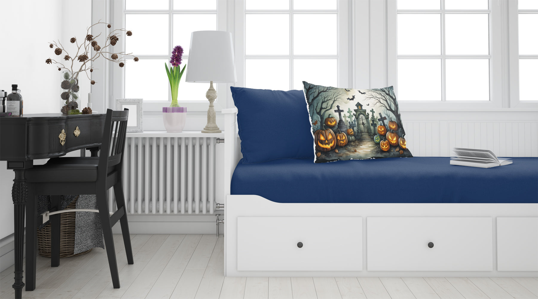 Graveyard Spooky Halloween Standard Pillowcase Lightweight Super Soft Easy Care Decorative Artwork Pillowcase, Standard