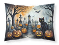Black Cat Spooky Halloween Standard Pillowcase Lightweight Super Soft Easy Care Decorative Artwork Pillowcase, Standard