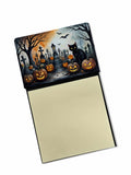 Black Cat Spooky Halloween Watercolor Sticky Note Holder Refillable Dispenser Desk Accessory 3x3 Pad Gift