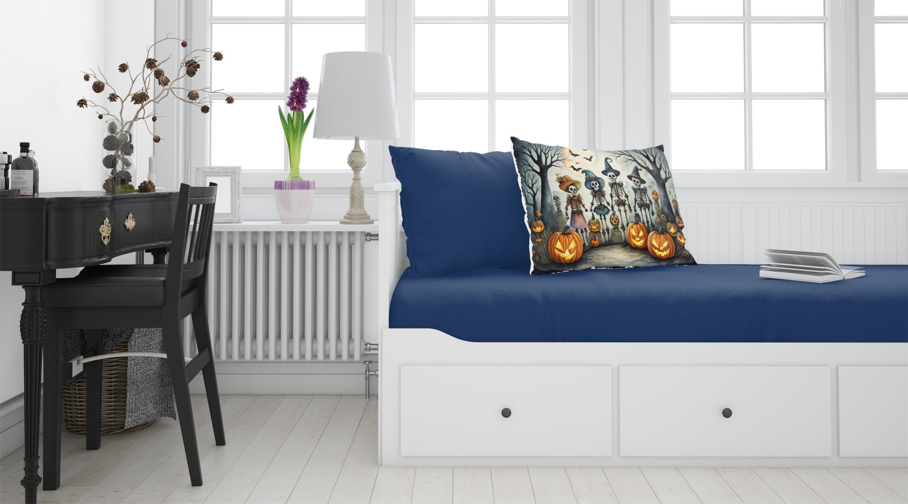 Calacas Skeletons Spooky Halloween Standard Pillowcase Lightweight Super Soft Easy Care Decorative Artwork Pillowcase, Standard