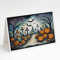 Day of the Dead Spooky Halloween Greeting Cards Pack of 8 Blank Cards with Envelopes Whimsical A7 Size 5x7