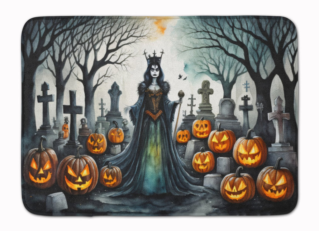 Evil Queen Spooky Halloween Memory Foam Kitchen Mat Machine Washable Anti-Fatigue Cushion Comfort Bath or Kitchen Rug