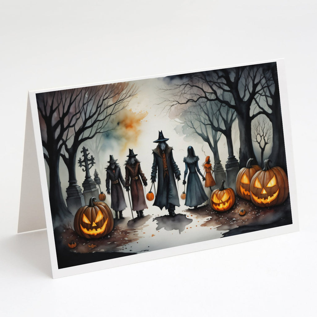 Vampires Spooky Halloween Greeting Cards Pack of 8 Blank Cards with Envelopes Whimsical A7 Size 5x7