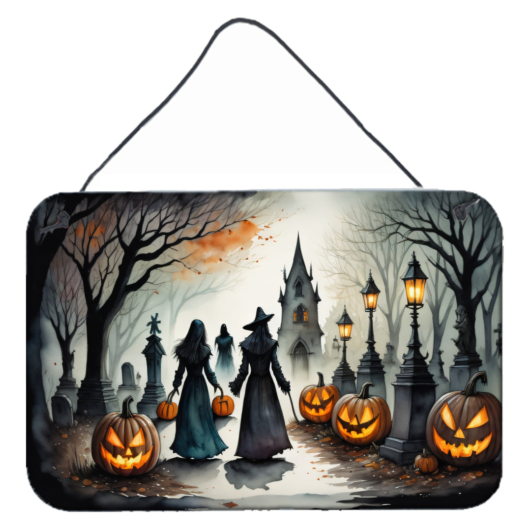 Vampires Spooky Halloween Wall or Door Hanging Prints Aluminum Metal Sign Kitchen Wall Bar Bathroom Plaque Home Decor, 8HX12W, Multicolor