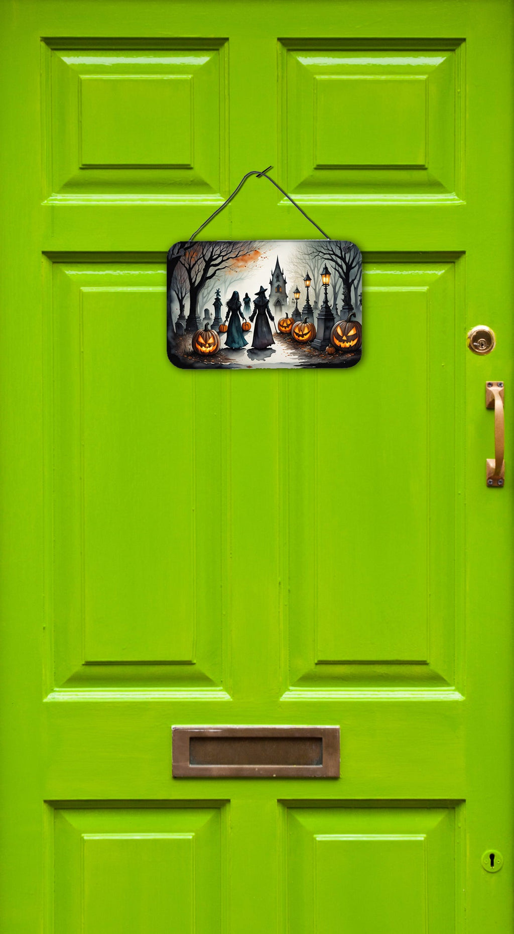 Vampires Spooky Halloween Wall or Door Hanging Prints Aluminum Metal Sign Kitchen Wall Bar Bathroom Plaque Home Decor, 8HX12W, Multicolor