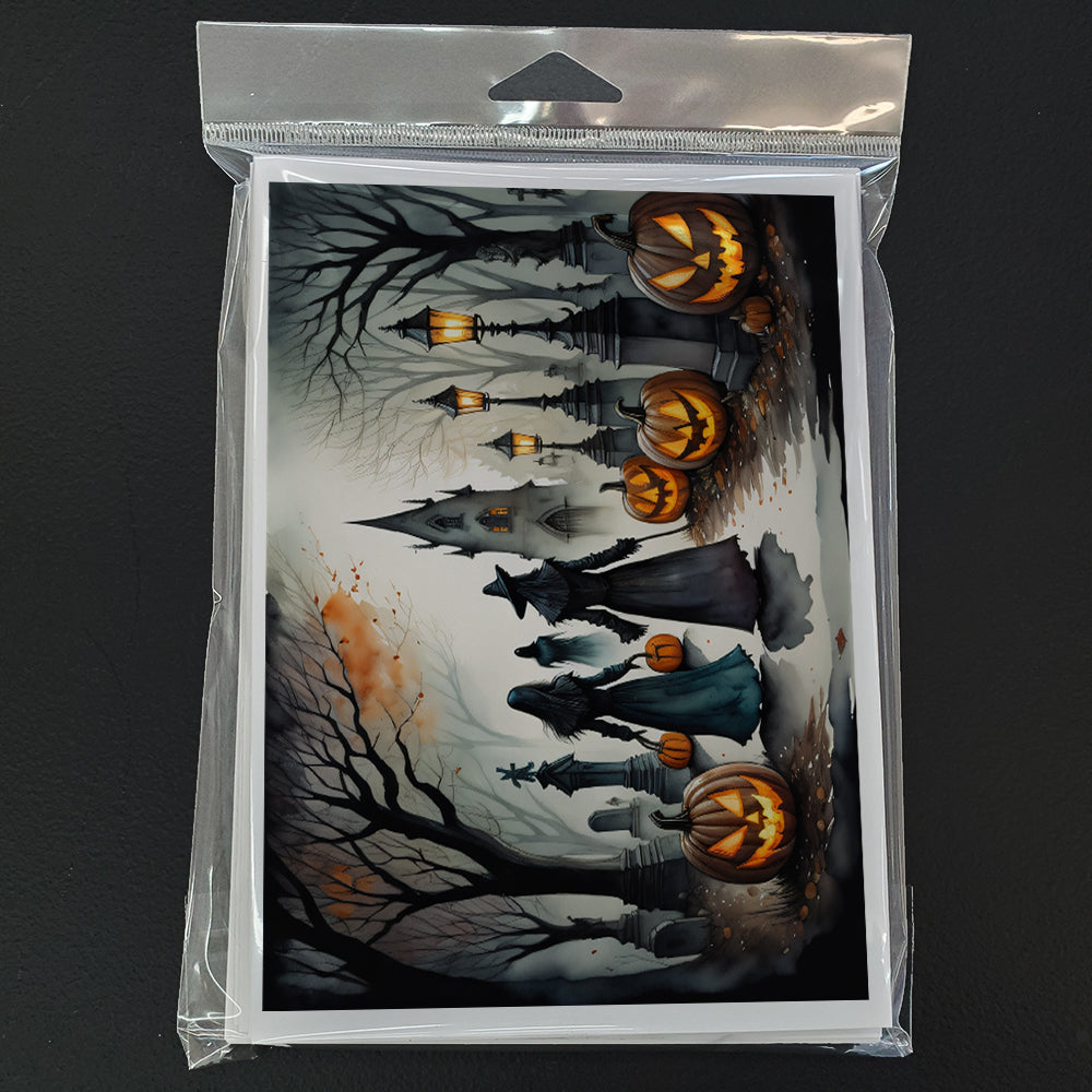 Vampires Spooky Halloween Greeting Cards Pack of 8 Blank Cards with Envelopes Whimsical A7 Size 5x7