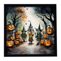 Goblins Spooky Halloween Framed Metal Print Bathroom, Kitchen, Office, Home Decor Wall Art Ready to Hang, Square, 8X8
