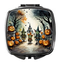 Goblins Spooky Halloween Compact Mirror Decorative Travel Makeup Mirror for Women Girls Gifts Pocket Makeup Mirror Folding Handheld