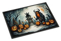 Krampus The Christmas Demon Spooky Halloween Doormat Indoor Outdoor 24H X 36W Front Door Mat Rugs for Entryway, Non Slip Washable Low Pile,